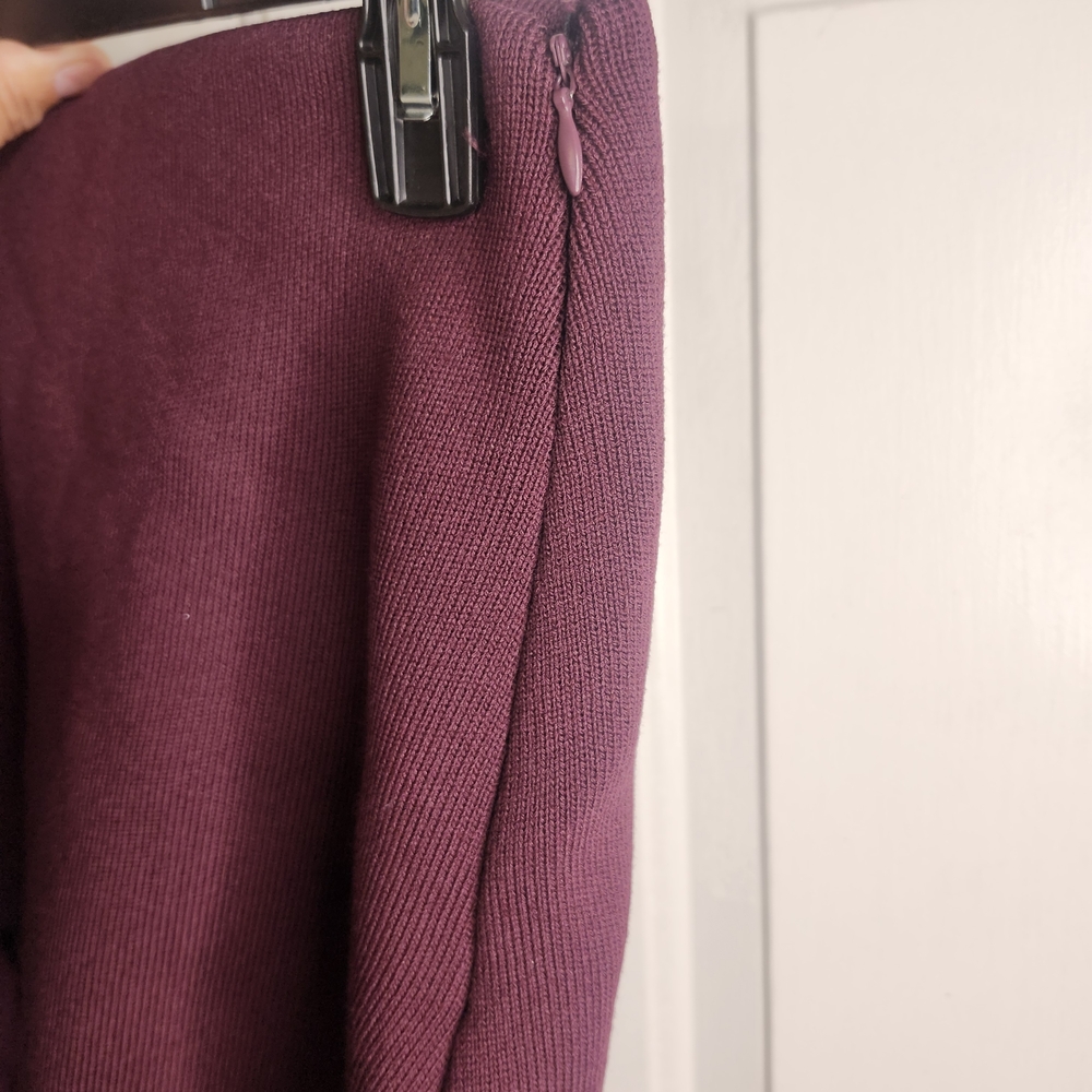 Zara Burgundy Pleated Maxi Skirt - Picture 4 of 7